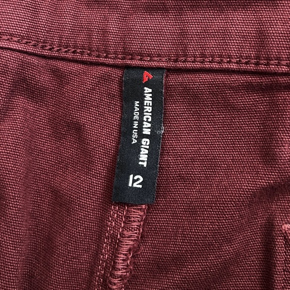 AMERICAN GIANT Womens Wide Leg Pants Size 12 Burgundy Rum Raisin Boho Retro 70s - Picture 3 of 8